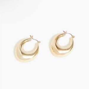 Jcrew Oval puff hoop earrings